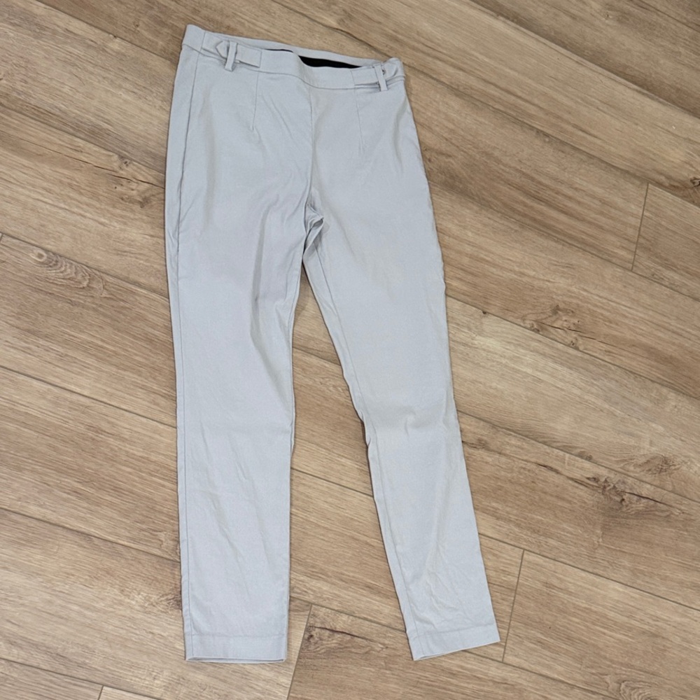 Women's Elegant Light Gray Straight Leg Pants